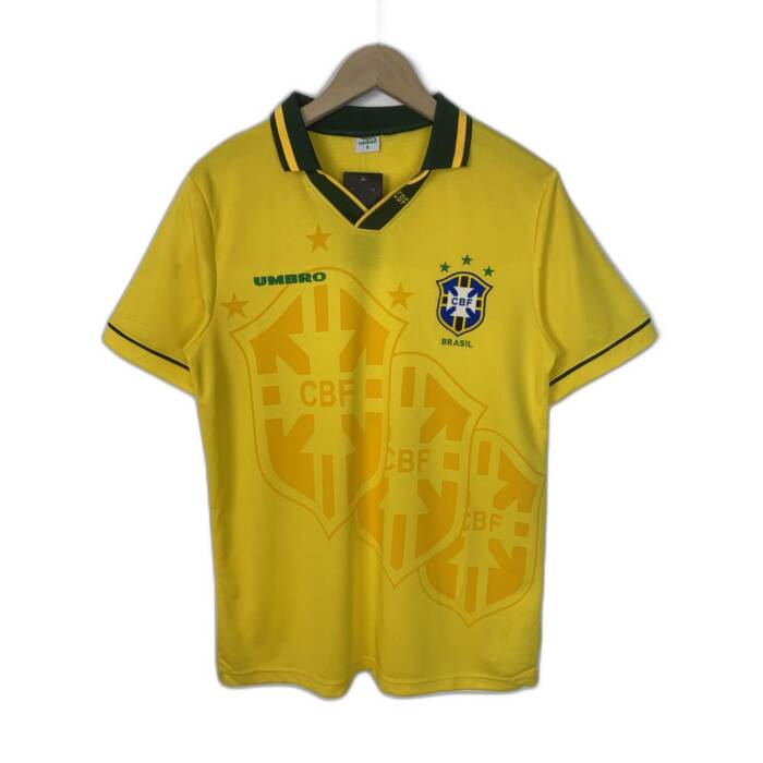 World Cup 94 Brazil Jersey Home kit 1994 retro reissue free shipping