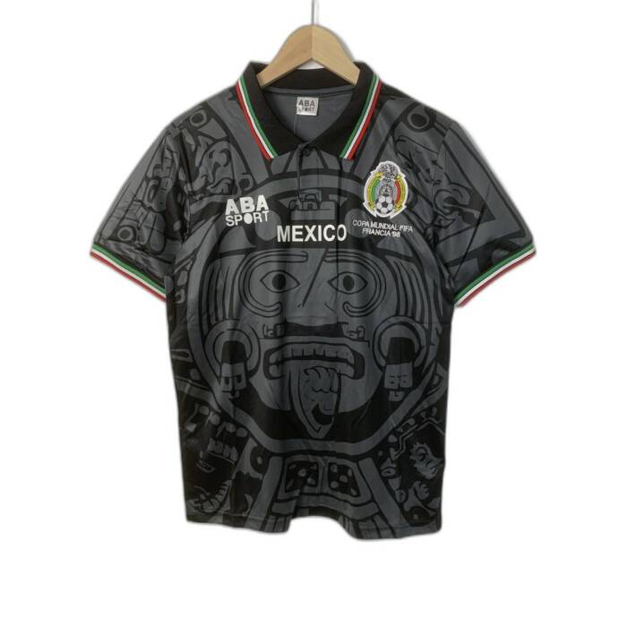 World Cup 98 Mexico Jersey Away kit black 1998 retro reissue free shipping