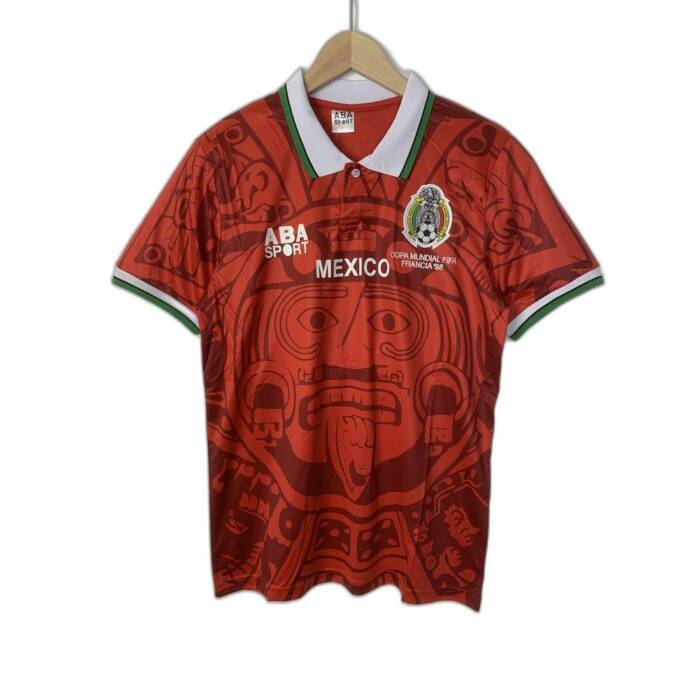 World Cup 98 Mexico Jersey Away kit red 1998 retro reissue free shipping